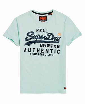 Superdry Vintage Authentic Pastel Férfi Pólók Menta | VOFPJ8596